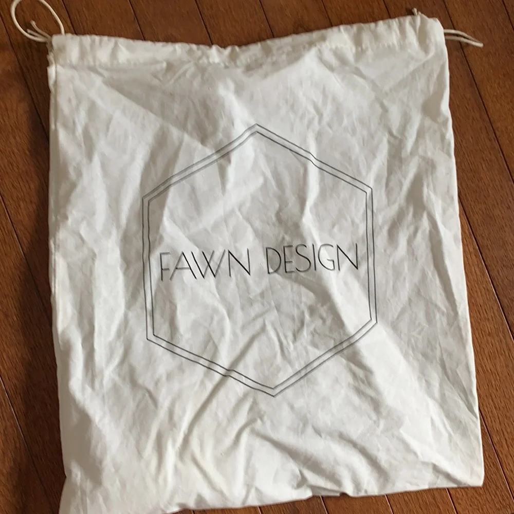 Fawn Design Gray Baby Bag Backpack with Gold Hardware